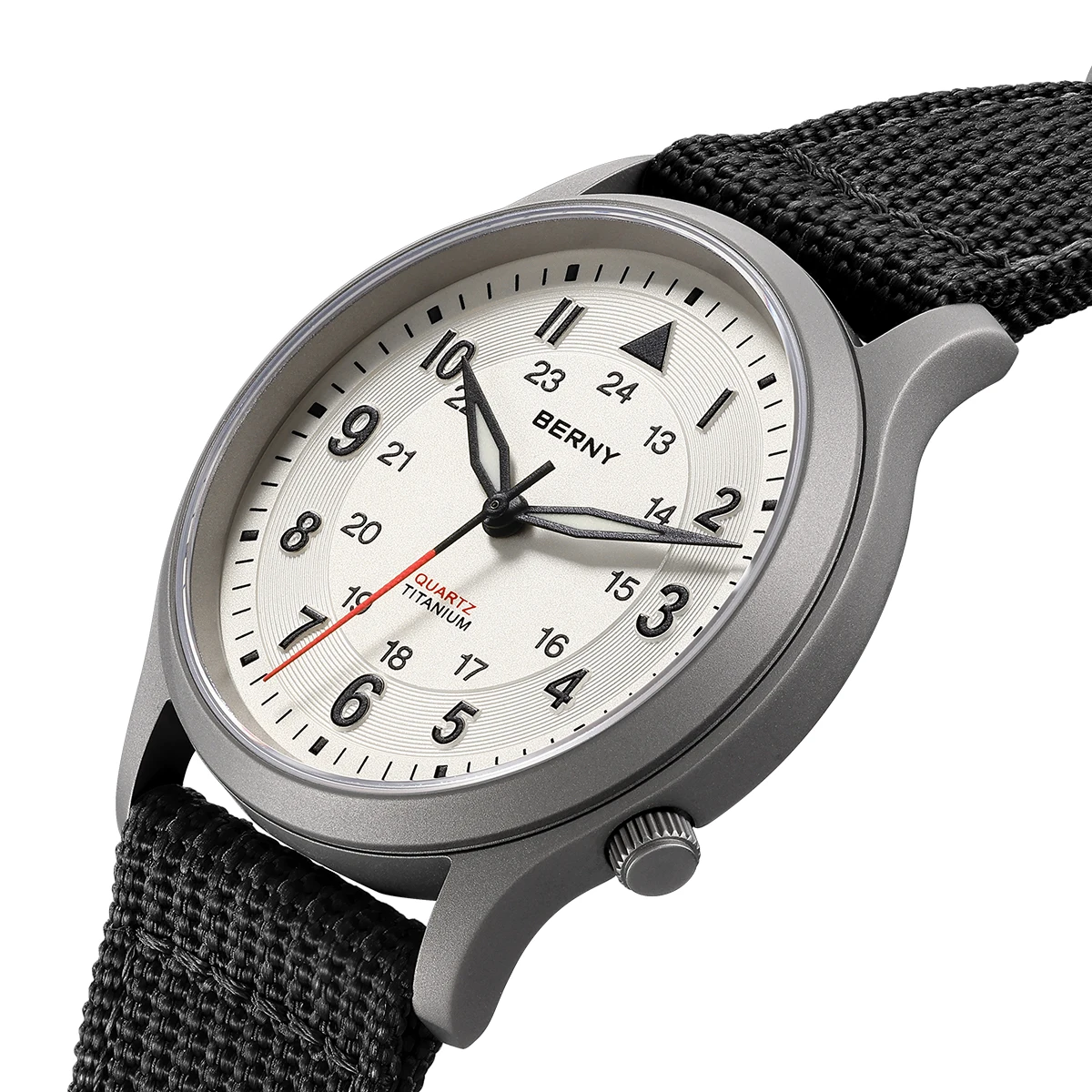 Мужские титановые часы BERNY,  – обзор и цена Solar Powered Watch