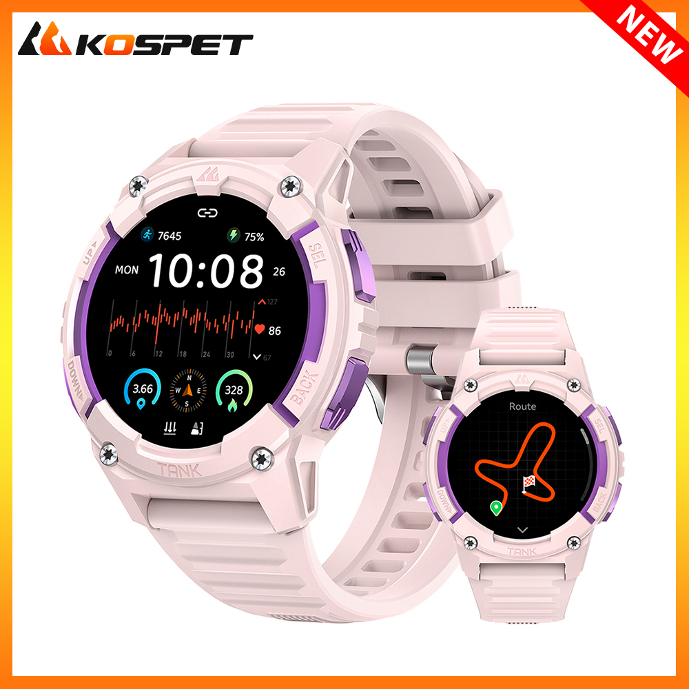 KOSPET TANK S2 GPS Смарт-часы  – обзор и цена Altimeter Compass Watch