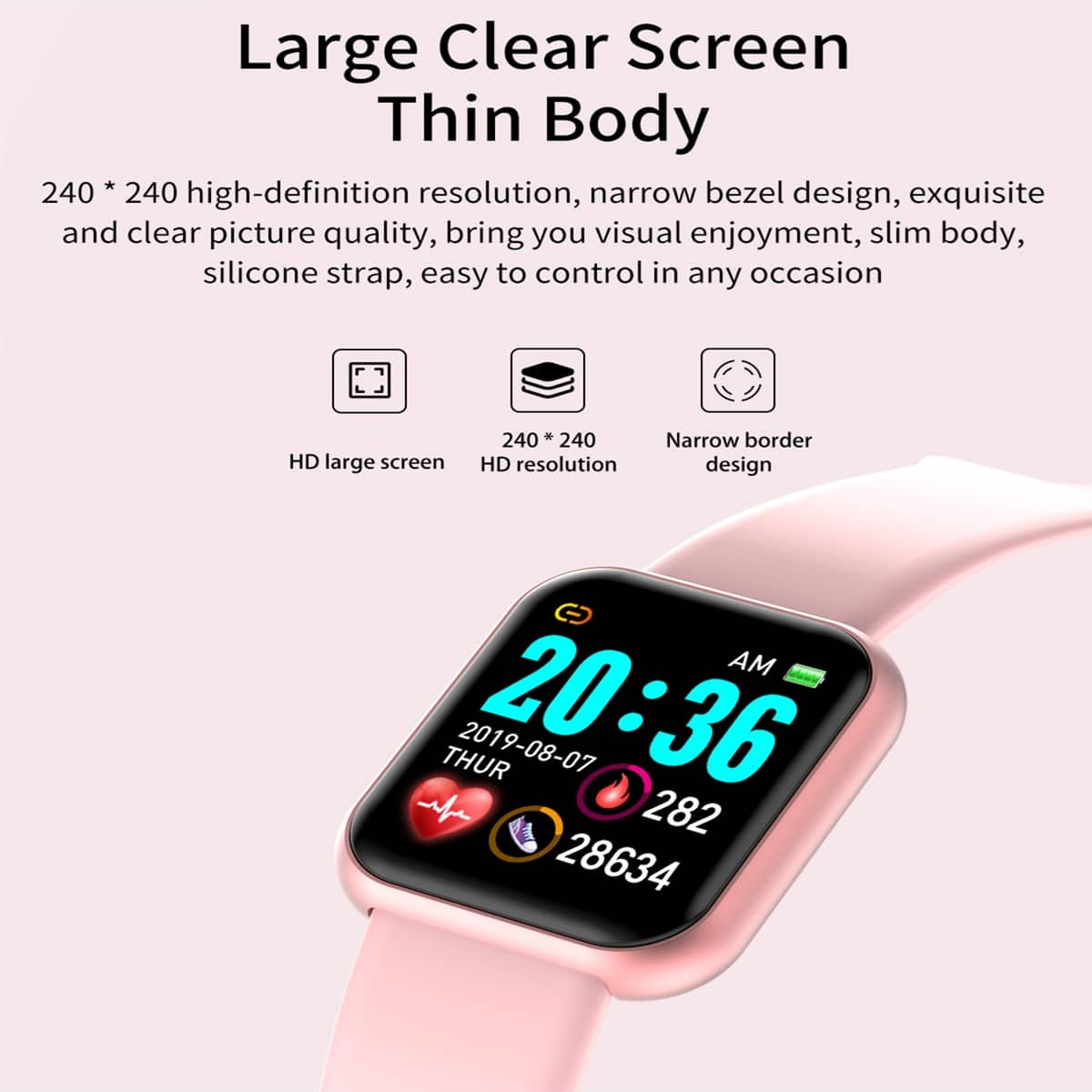 Смарт-часы Y68 D20 мужские, ум – обзор и цена Smartwatch Square Watches For Men