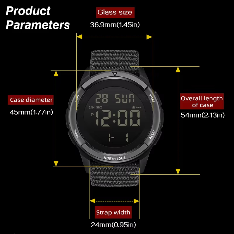 NORTH EDGE 2025 TERRAX мужские – обзор и цена Altimeter Compass Watch