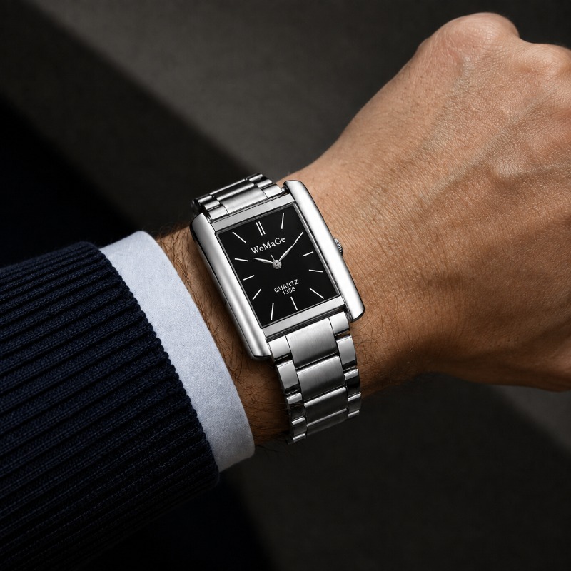 Мужские деловые часы с модным  – обзор и цена Smartwatch Square Watches For Men