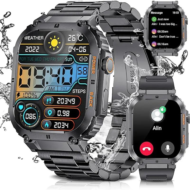 Смарт-часы LIGE мужские спорти – обзор и цена Smartwatch Square Watches For Men