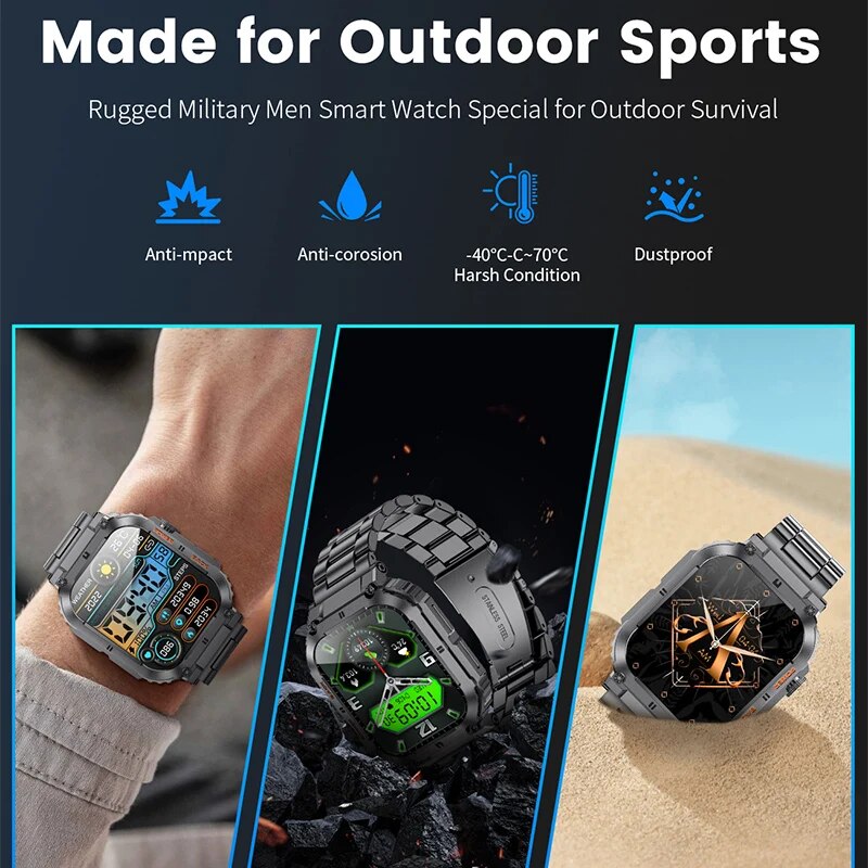 Смарт-часы LIGE мужские спорти – обзор и цена Smartwatch Square Watches For Men