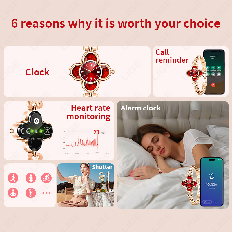 LIGE кварцевые умные часы с ис – обзор и цена Smartwatch Digital Watches For Women