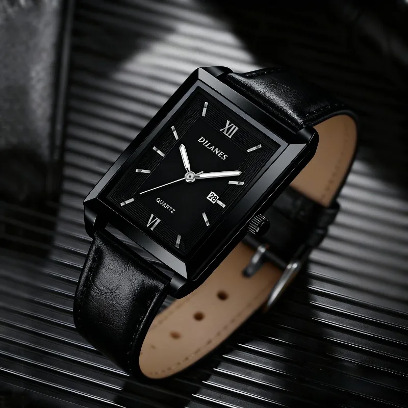 Повседневные кожаные мужские ч – обзор и цена Smartwatch Square Watches For Men