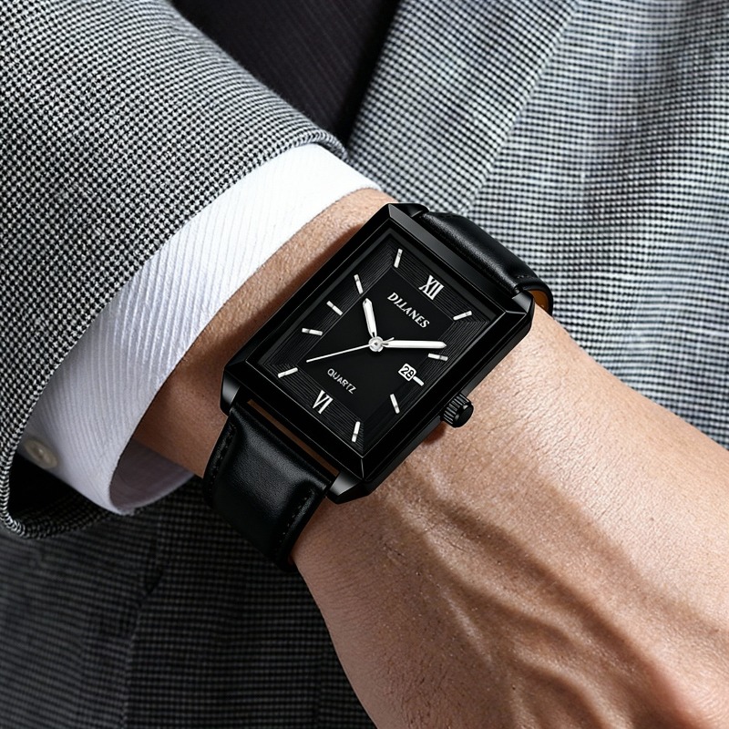 Повседневные кожаные мужские ч – обзор и цена Smartwatch Square Watches For Men