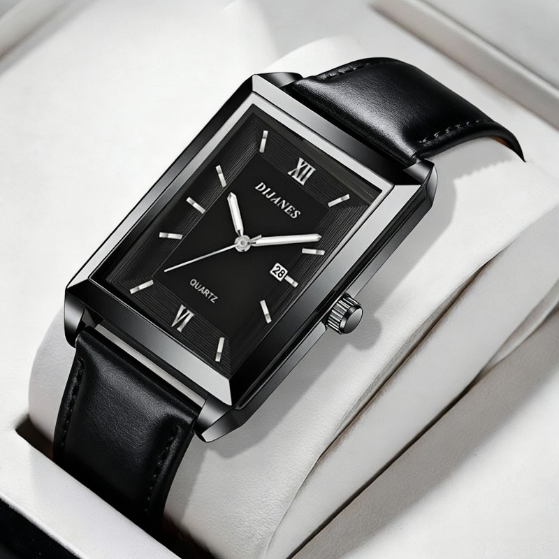 Повседневные кожаные мужские ч – обзор и цена Smartwatch Square Watches For Men