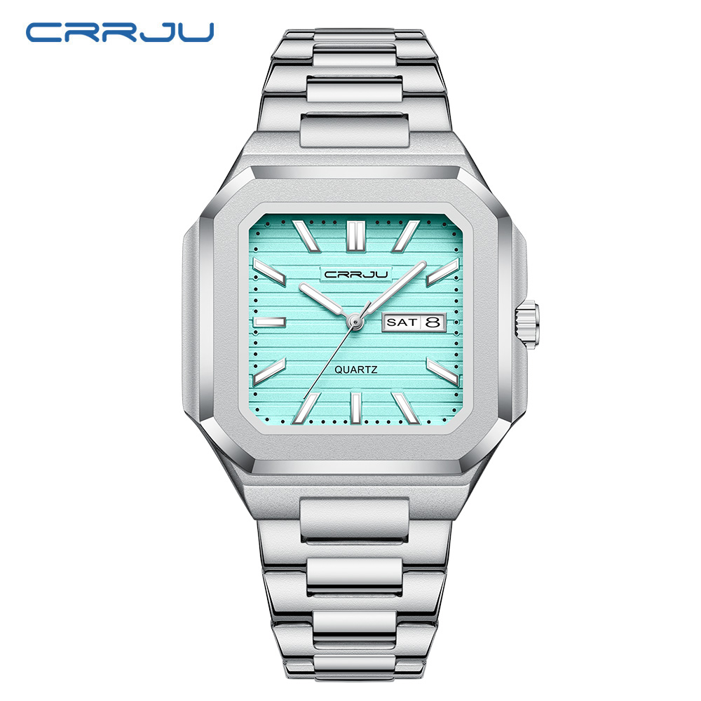 Мужские повседневные часы CRRJ – обзор и цена Smartwatch Square Watches For Men