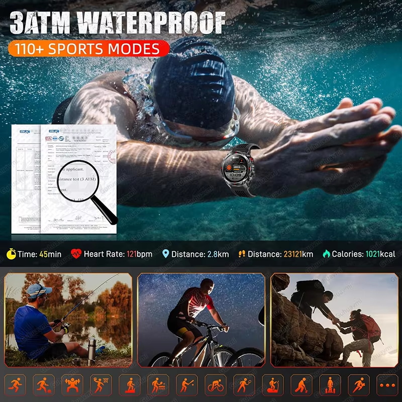 Военные умные часы с GPS, 540  – обзор и цена Smartwatch Military Watches For Men