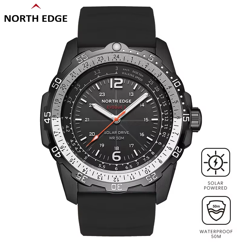 NORTH EDGE EVOQUE 2 – мужские  – обзор и цена Solar Powered Watch