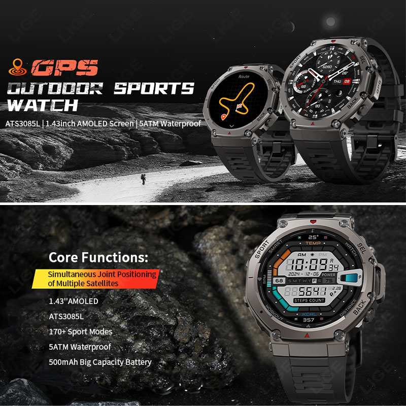 Умные часы LIGE военного класс – обзор и цена Altimeter Compass Watch