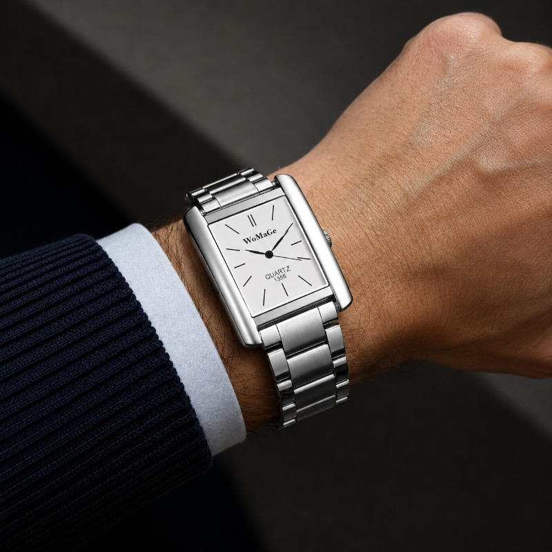 Роскошные мужские часы из нерж – обзор и цена Smartwatch Square Watches For Men