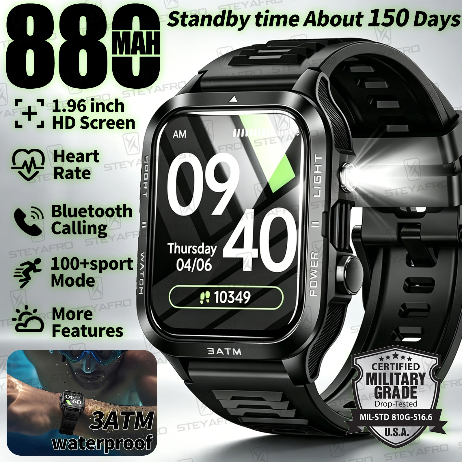 Военные смарт-часы для мужчин  – обзор и цена Smartwatch Military Watches For Men