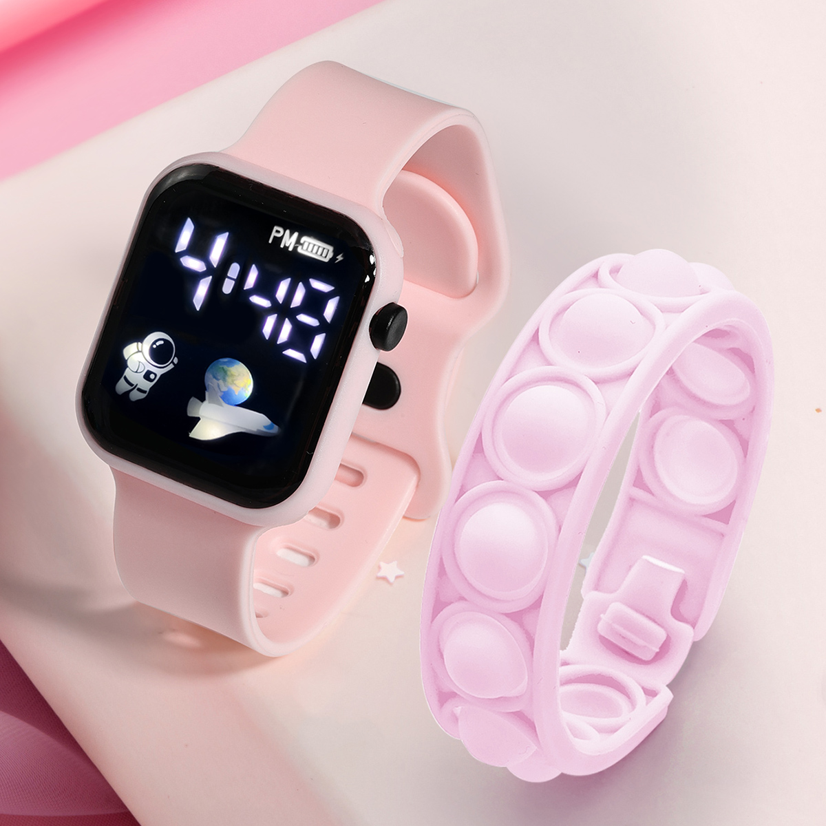 2 шт., Детские умные часы-брас – обзор и цена Smartwatch Watches Gift For Girls